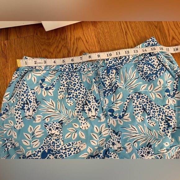 Printfresh x Anthropologie Pajama Shorts Blue Cheetah print size Large - Picture 5 of 11